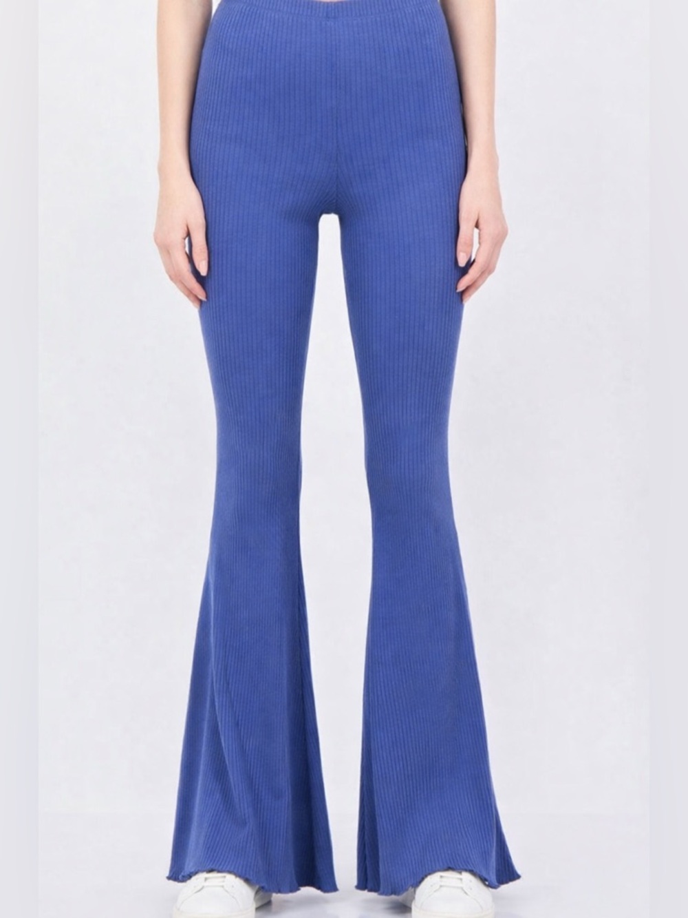 Aerie Ribbed Flare Pants – Slate Blue | Size XS